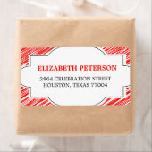 Rood lijst met retro etiket (Insitu)