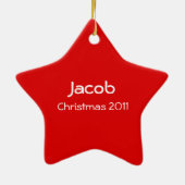 Rood Lijst Star Ornament (Achterkant)