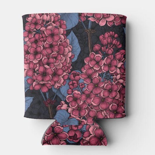 Rood lila op donkerblauw blikjeskoeler (Achterkant)