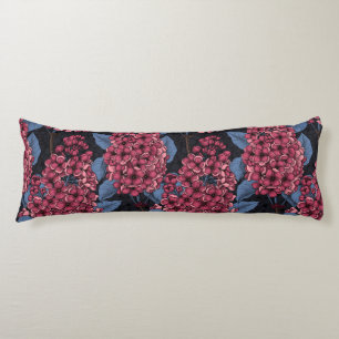 Rood lila op donkerblauw lichaamskussen