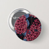 Rood lila op donkerblauw ronde button 5,7 cm (Voorkant /achterkant)