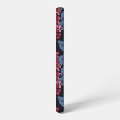 Rood lila op donkerblauw samsung galaxy hoesje (Linkerkant)