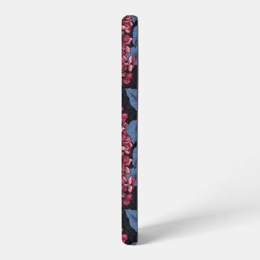 Rood lila op donkerblauw samsung galaxy hoesje (Linkerkant)