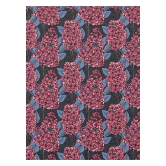 Rood lila op donkerblauw tafelkleed (Voorkant)