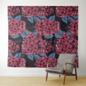 Rood lila op donkerblauw wandkleed (In Situ (horizontaal))