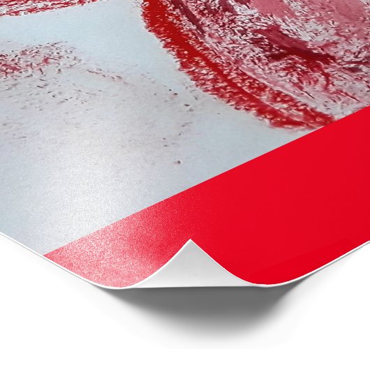 ROOD LILIUM Aziatisch Foto Afdruk (Hoek)