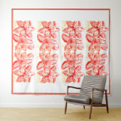 Rood Lilium oriental Wandkleed (In Situ (horizontaal))