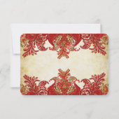 Rood, Limoen en Oranje Paisley Peacock RSVP (Achterkant)