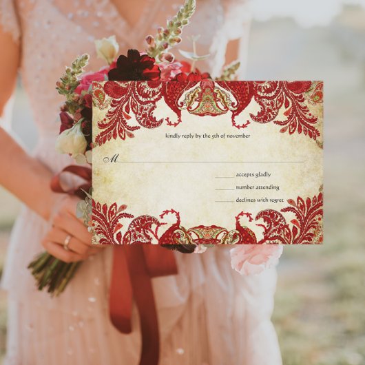 Rood, Limoen en Oranje  Paisley Peacock RSVP