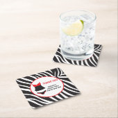 Rood lingeriefeest bedankt kartonnen onderzetters (Insitu)