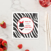 Rood lingeriefeest bedankt servet (Insitu)