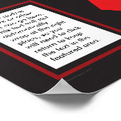 Rood lint als gage poster (Hoek)