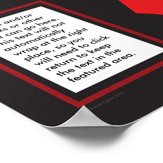 Rood lint als gage poster (Hoek)