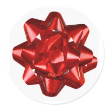 Rood lint/boog envelop afdichting/Sticker