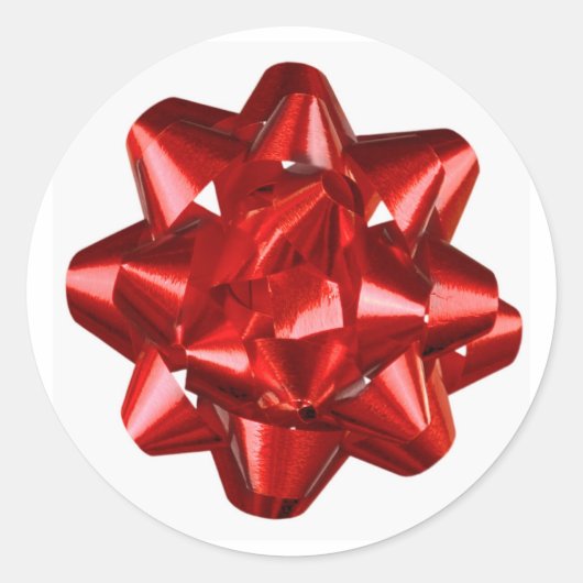 Rood lint/boog envelop afdichting/Sticker Ronde Sticker (Voorkant)