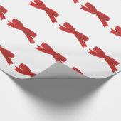 Rood lint boog inpakpapier (Hoek)