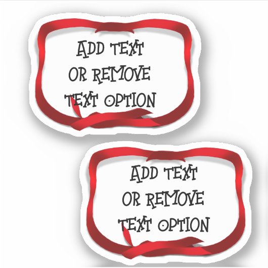 Rood lint Label kerst (Voorkant)