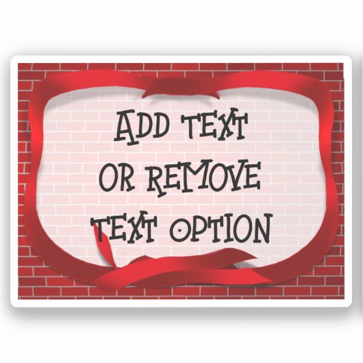 Rood lint Label kerst (Voorkant)