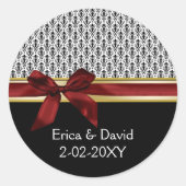 rood lint Monogram label (Voorkant)