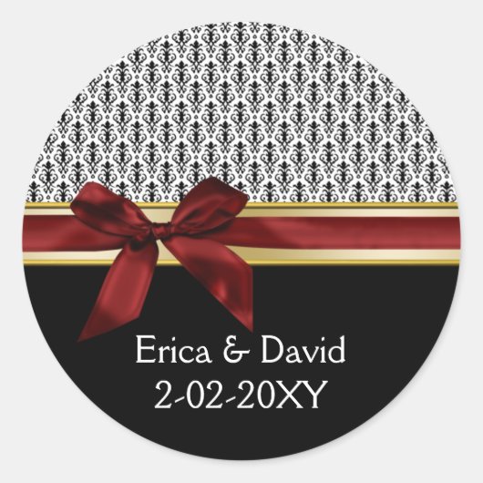 rood lint Monogram label (Voorkant)