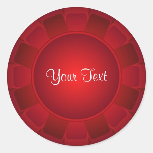 Rood lint om aan te passen ronde sticker (Voorkant)