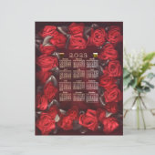 Rood lint Rozen Rand 2023: Letter-formaat voor age (Staand voorkant)