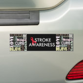 Rood lintingeademing bumpersticker (Op auto)