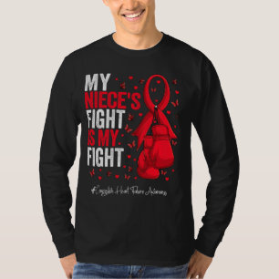 Rood lintnichtje congestief hartfalen Awarenes T-shirt