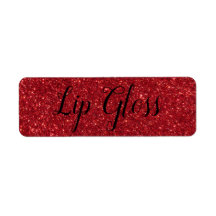 Rood Lipgloss-etiket