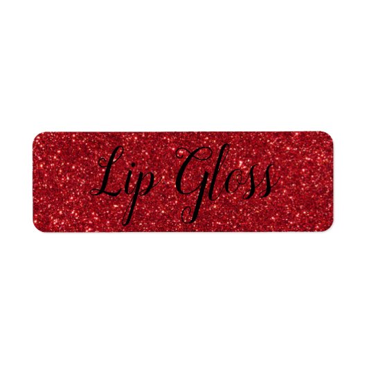Rood Lipgloss-etiket Etiket (Voorkant)