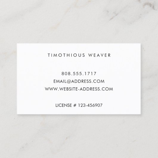 Rood Logo Hout Visitekaartje (Achterkant)