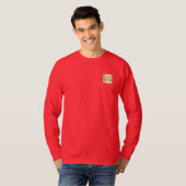 Rood Logo Kerst Personeel Dienend Kerstvreugde T-shirt (Voorkant volledig)