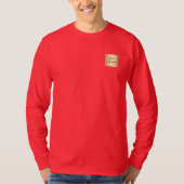 Rood Logo Kerst Personeel Dienend Kerstvreugde T-shirt (Voorkant)