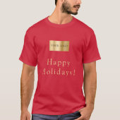 Rood Logo Kerst Personeel Dienend Kerstvreugde T-shirt (Voorkant)