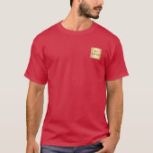 Rood Logo Kerst Personeel Dienend Kerstvreugde T-shirt (Voorkant)
