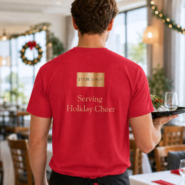 Rood Logo Kerst Personeel Dienend Kerstvreugde T-shirt