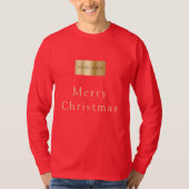 Rood Logo Kerst Personeel Dienend Kerstvreugde T-shirt (Voorkant)