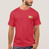 Rood Logo Kerst Personeel Service Bar Restaurant T-shirt (Voorkant)