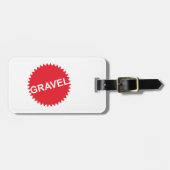 Rood Logo met grindfietsen Bagagelabel (Voorkant horizontaal)