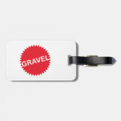 Rood Logo met grindfietsen Bagagelabel (Achterkant horizontaal)