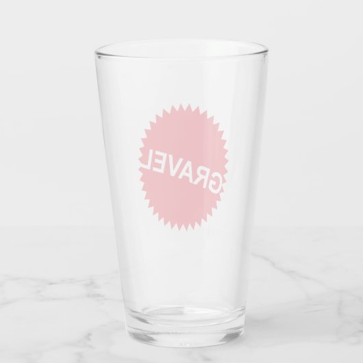 Rood Logo met grindfietsen Glas (Achterkant)