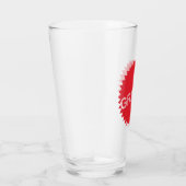 Rood Logo met grindfietsen Glas (Rechts)