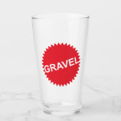 Rood Logo met grindfietsen Glas (Voorkant)