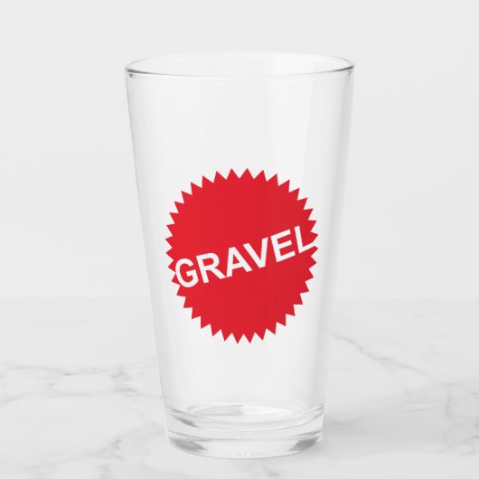 Rood Logo met grindfietsen Glas (Voorkant)