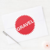 Rood Logo met grindfietsen Ronde Sticker (Envelop)
