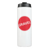 Rood Logo met grindfietsen Thermosbeker (Voorkant)