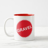 Rood Logo met grindfietsen Tweekleurige Koffiemok (Links)