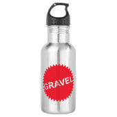 Rood Logo met grindfietsen Waterfles (Voorkant)