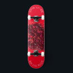 Rood lopend Bull bij de Tekst van de Sterrennacht  Persoonlijk Skateboard<br><div class="desc">Jouw tekst - Magic Red Neon Bull Running - Amazing Sterrennacht Zodiac Animal Drawing - Kies / voeg uw unieke tekst / kleur toe - maak uw speciale cadeautje - vergroot en verwijder of verwijder elementen / afbeelding met aanpassingsgereedschap! - Tekening en ontwerp door MIGNED. Je kunt ook mijn design...</div>