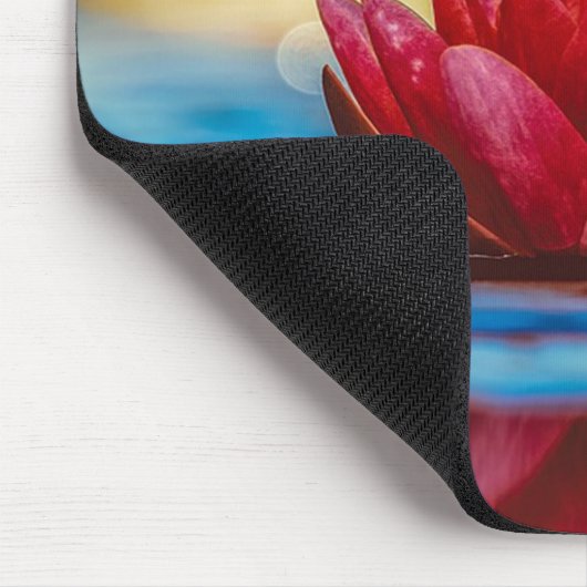 Rood Lotus Vloerlandschap, Zen Muismat (Hoek)